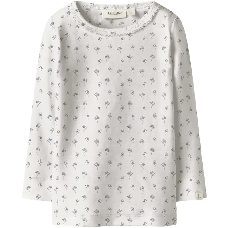 Lil'atelier Coconut Milk Bell Flower Nmfgayo Sag Ls Slim Top Lil 1