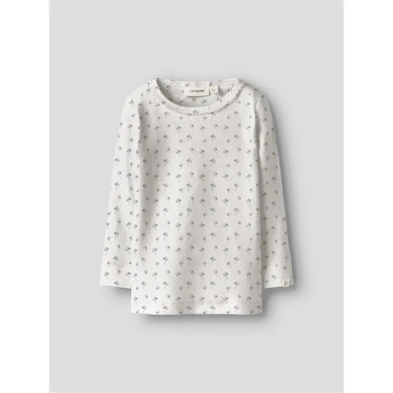 Lil'atelier Coconut Milk Bell Flower Nmfgayo Sag Ls Slim Top Lil 3