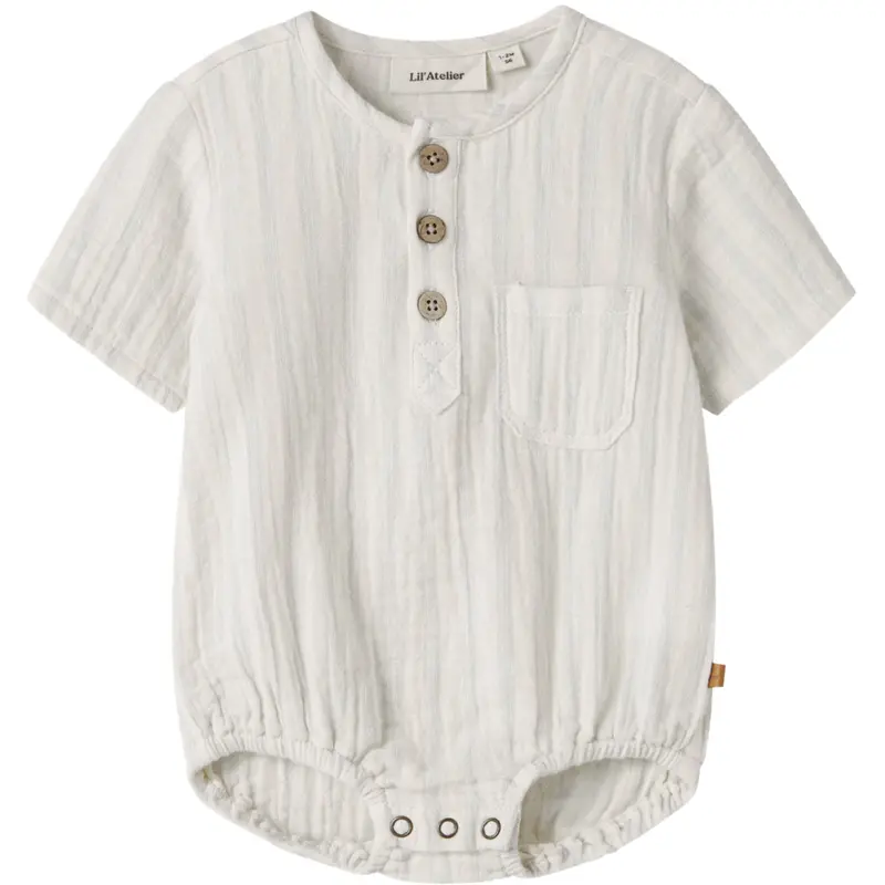 Lil'atelier Coconut Milk Dusty Blue Nbmhagi Ss Loose Skjorte Body Lil 1