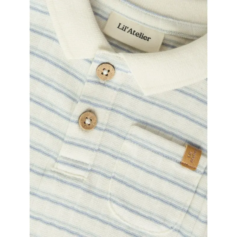 Lil'atelier Coconut Milk Dusty Blue Nbmhaldur Ls Slim Body Lil 2