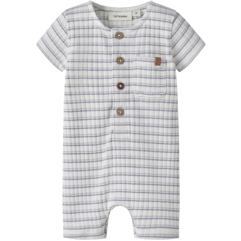 Lil'atelier Coconut Milk Dusty Blue Nbmhaldur Ss Loose Kort Dragt Lil 1
