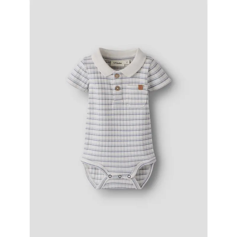 Lil'atelier Coconut Milk Dusty Blue Nbmhaldur Ss Slim Body Lil 3