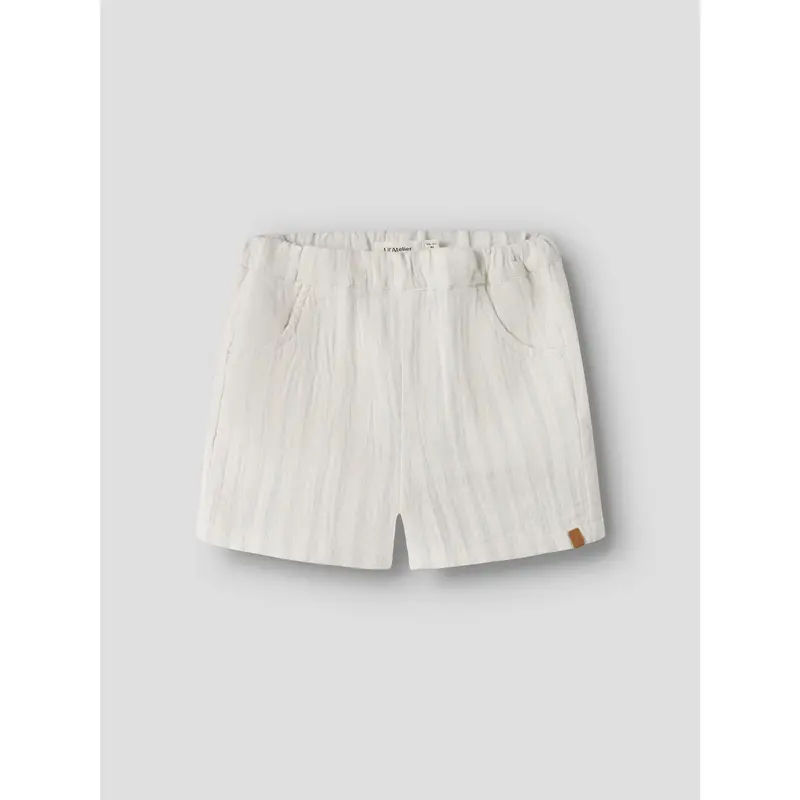 Lil'atelier Coconut Milk Dusty Blue Nmmhagi Loose Shorts Lil 3