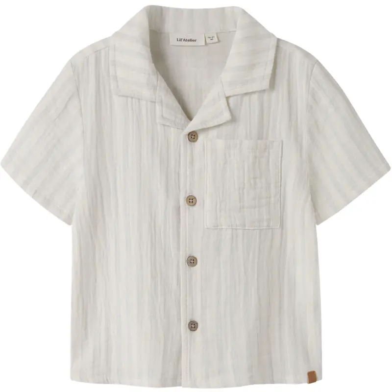 Lil'atelier Coconut Milk Dusty Blue Nmmhagi Ss Loose Skjorte Lil 1
