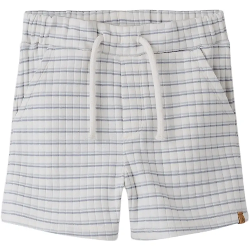 Lil'atelier Coconut Milk Dusty Blue Nmmhaldur Loose Shorts Lil 1