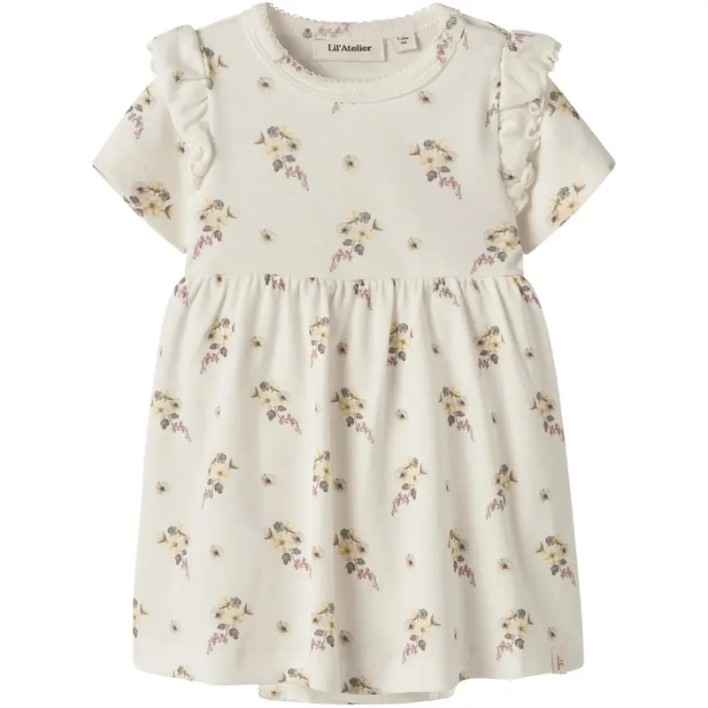 Lil'atelier Coconut Milk Flower Nbfgayo Sin Ss Body Kjole Lil 1