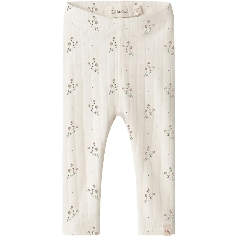 Lil'atelier Coconut Milk Flower Nbfrachello Ria Slim Leggings Lil 1