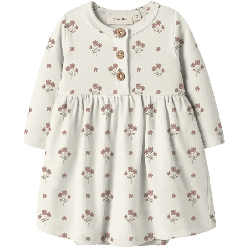 Lil'atelier Coconut Milk Flower Pink Nbflayo Sif Ls Body Kjole Lil 1