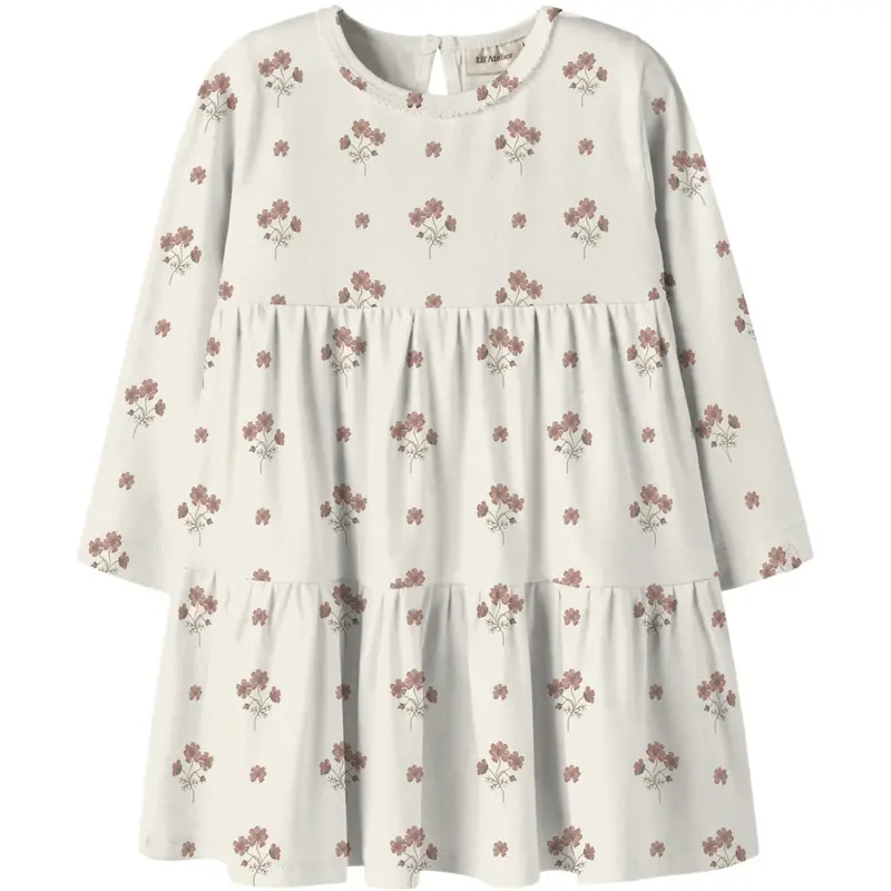 Lil'atelier Coconut Milk Flower Pink Nmflayo Sif Ls Kjole Lil 1