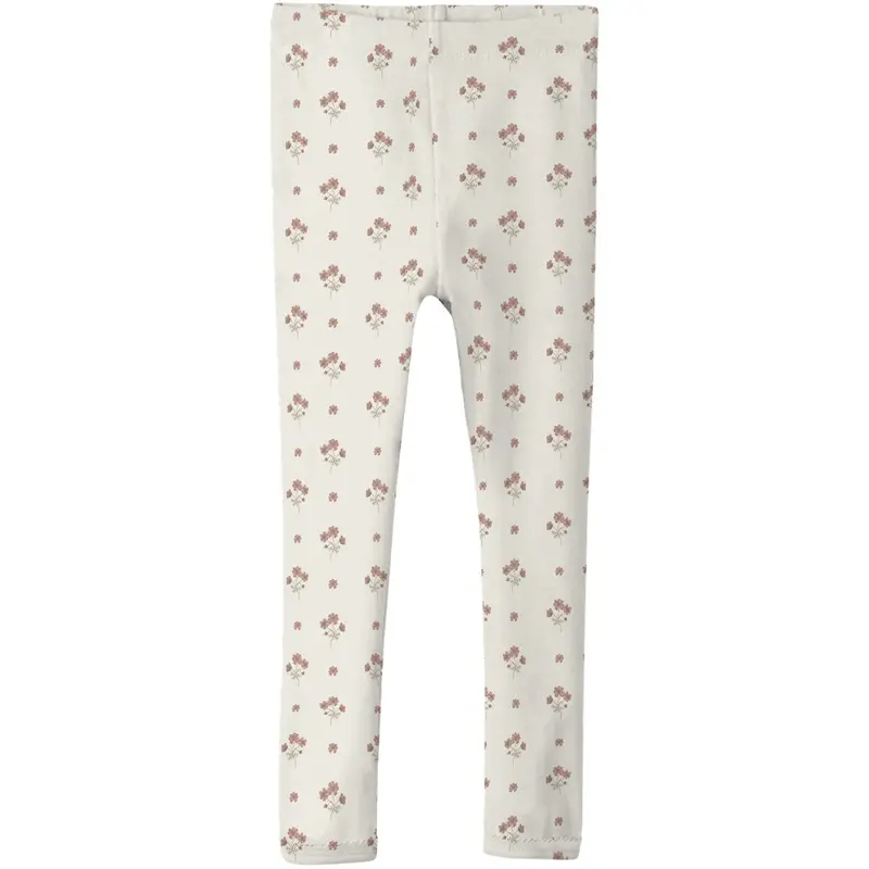 Lil'atelier Coconut Milk Flower Pink Nmflayo Sin Slim Leggings Lil 1
