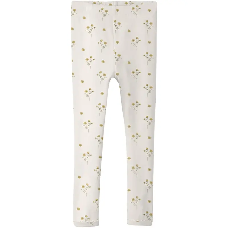 Lil'atelier Coconut Milk Flower Yellow Nmflayo Sin Slim Leggings Lil 1