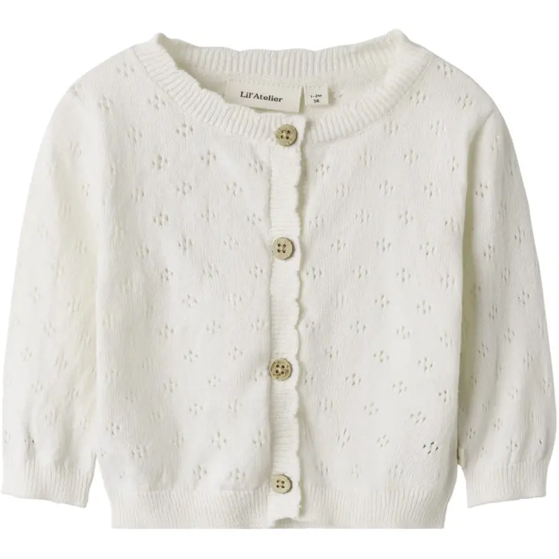 Lil'atelier Coconut Milk Gliva Ivo Strik Cardigan 1