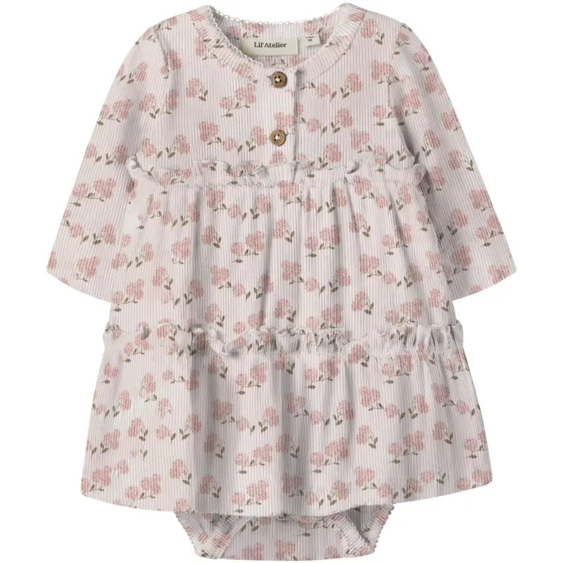 Lil'atelier Coconut Milk Hydrangea Nbfgago Sum Ls Body Kjole Lil 1