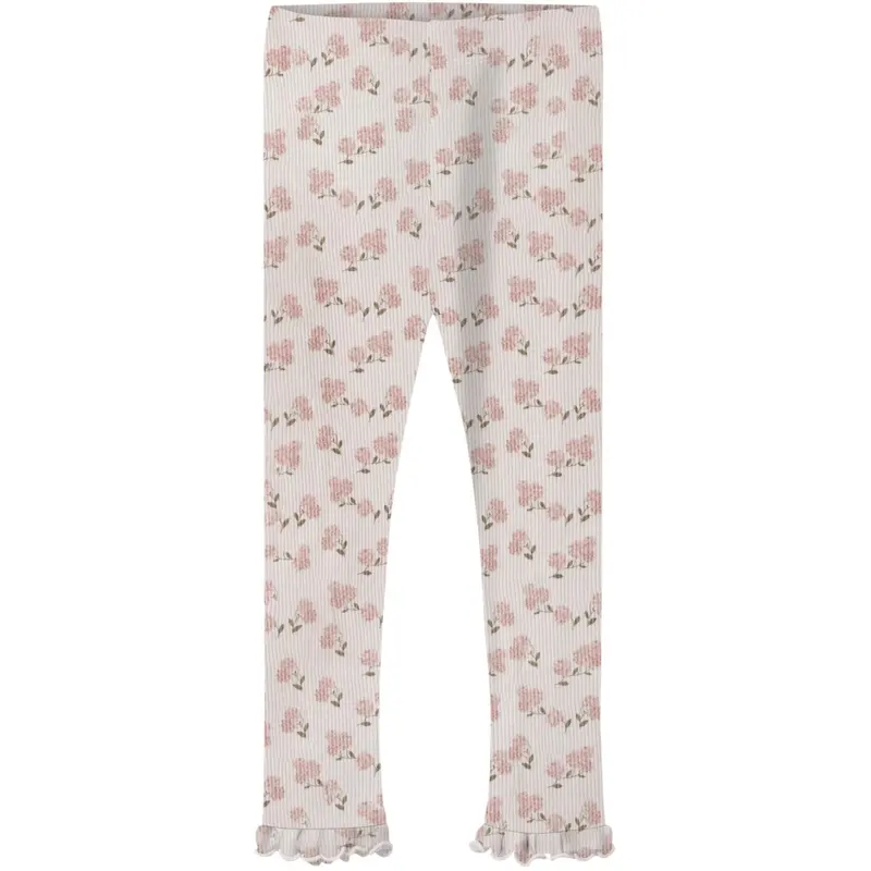 Lil'atelier Coconut Milk Hydrangea Nmfgago Kna Slim Leggings Lil 1