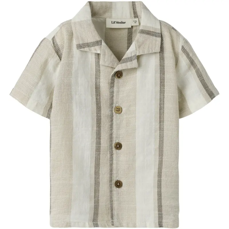 Lil'atelier Coconut Milk Nbmfibert Ss Loose Skjorte Lil 1