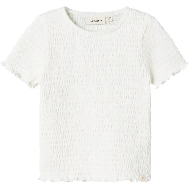 Lil'atelier Coconut Milk Nmfjacoba Ss Kort Slim Top Lil 1