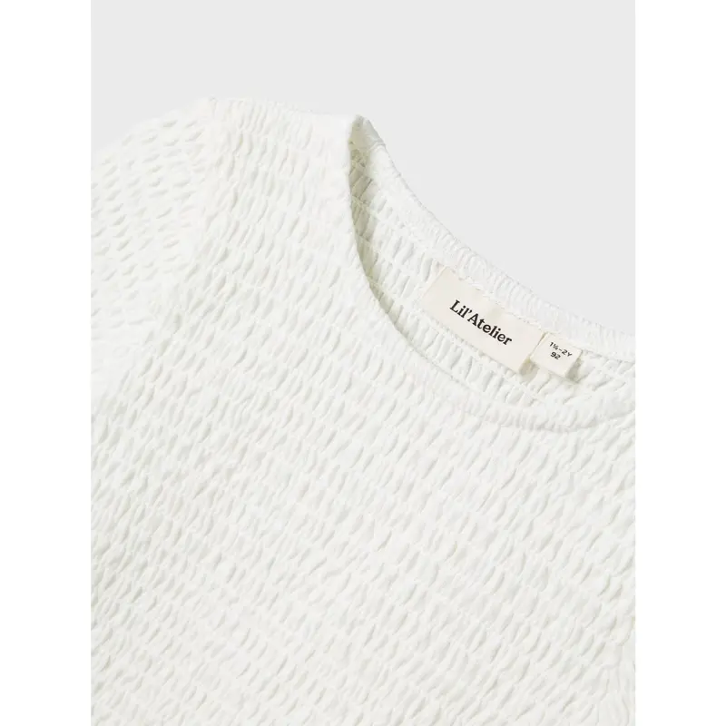 Lil'atelier Coconut Milk Nmfjacoba Ss Kort Slim Top Lil 2