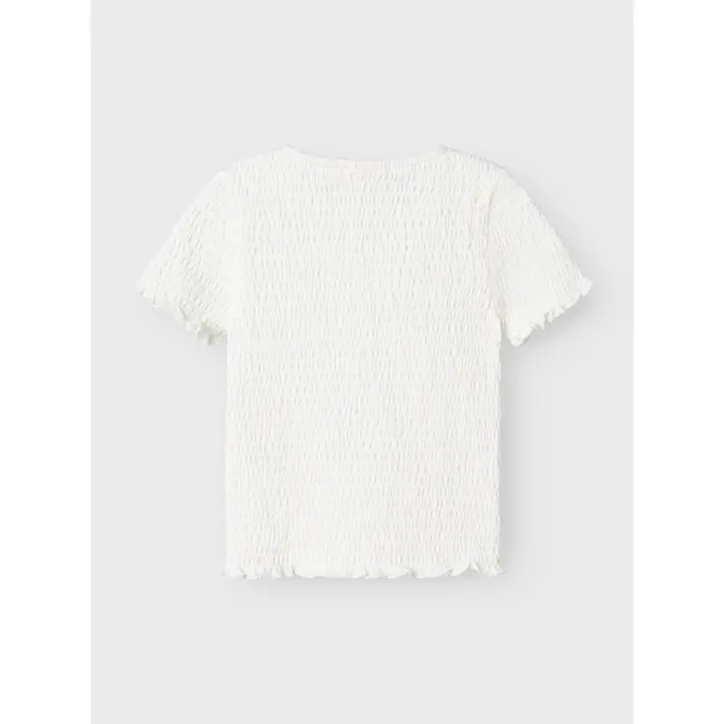 Lil'atelier Coconut Milk Nmfjacoba Ss Kort Slim Top Lil 3