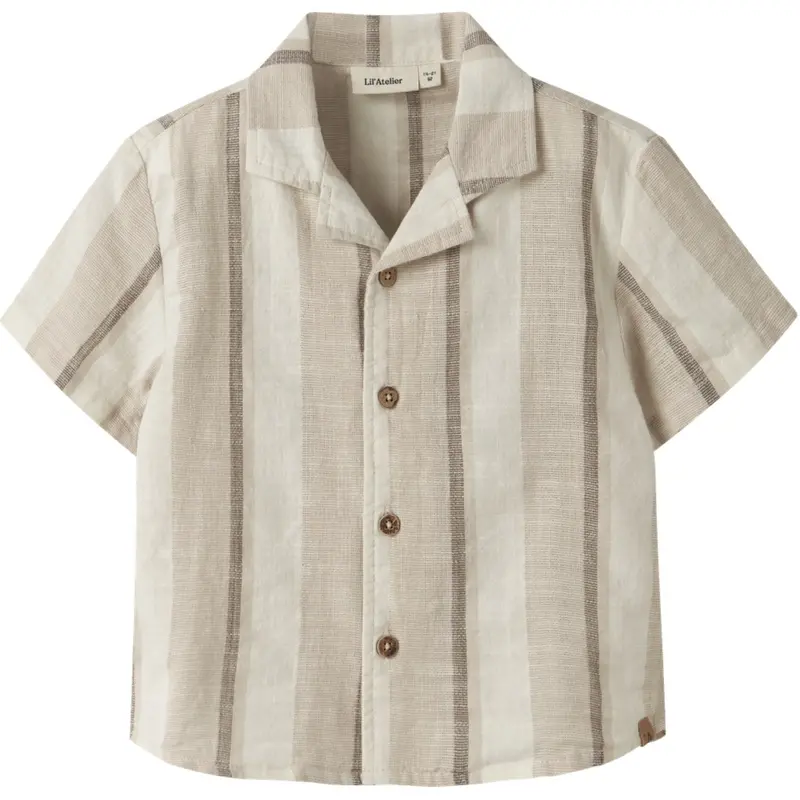 Lil'atelier Coconut Milk Nmmfibert Ss Loose Skjorte Lil 1