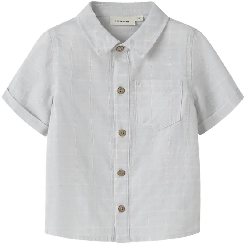 Lil'atelier Gray Dawn Coconut Milk Nmmflorentin Ss Skjorte Lil 1