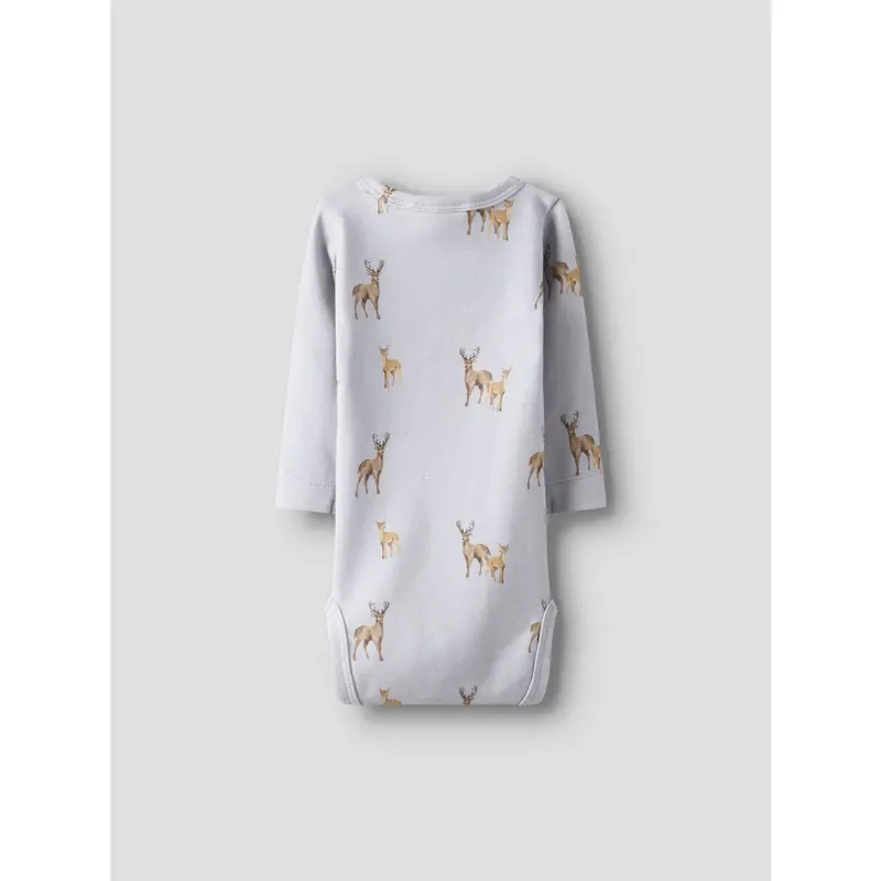 Lil'atelier Gray Dawn Deer Nbmlayo Geo Ls Slim Body Lil 2