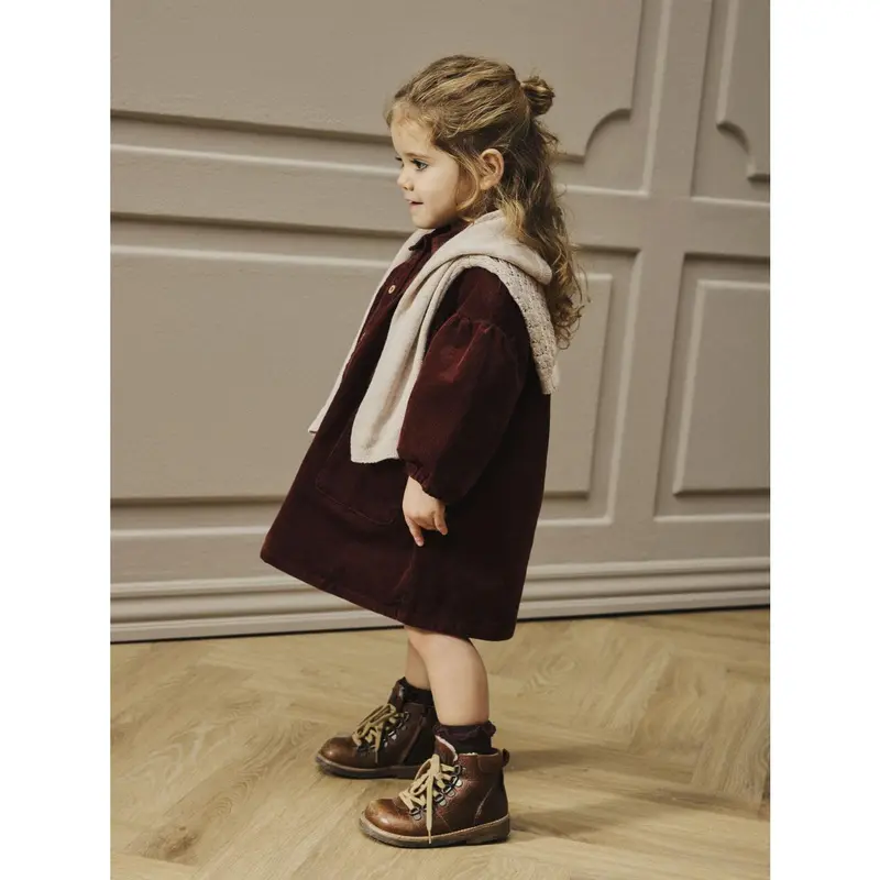 Lil'atelier Hot Chocolate Nmfobert Loose Ls Cord Kjole 4122-Hg Lil 2