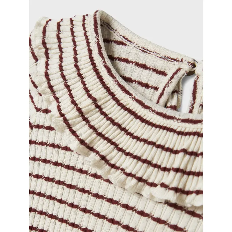 Lil'atelier Hot Chocolate Nmfosophia Ls Slim Top Lil 3