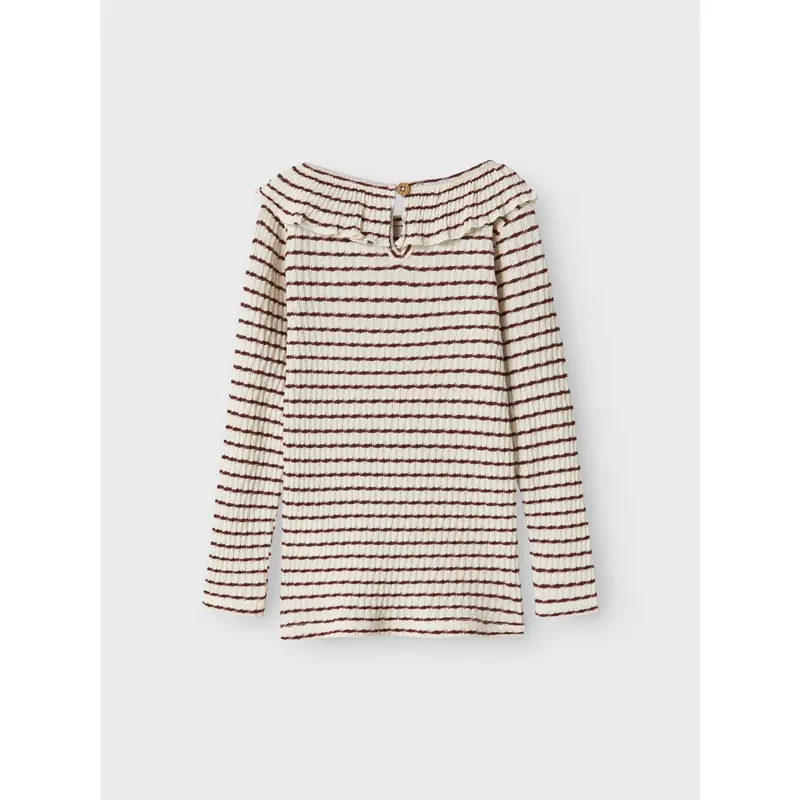 Lil'atelier Hot Chocolate Nmfosophia Ls Slim Top Lil 4