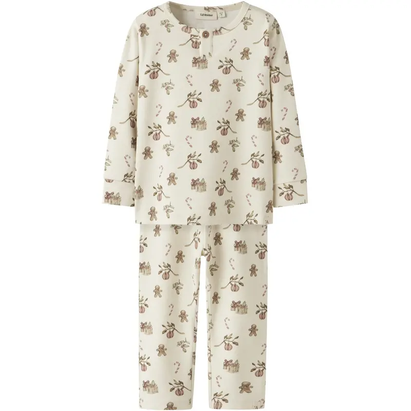 Lil’Atelier Jule Nattøj Sæt Turtledove Christmas Git Ls 1