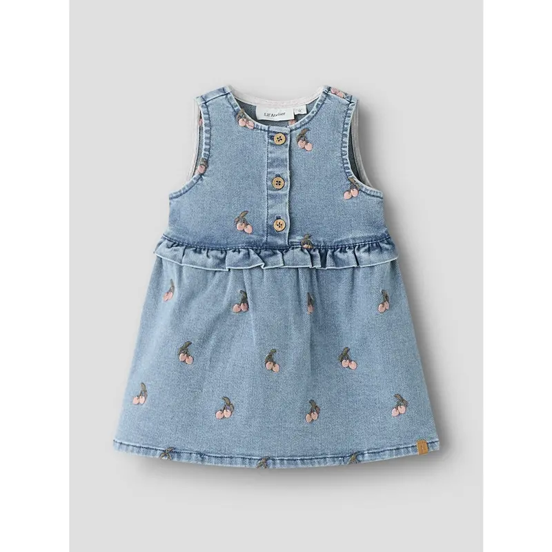 Lil'atelier Medium Blue Denim Cherry Nbfdeva Dnm Emb Spencer 2024-Es Lil 2