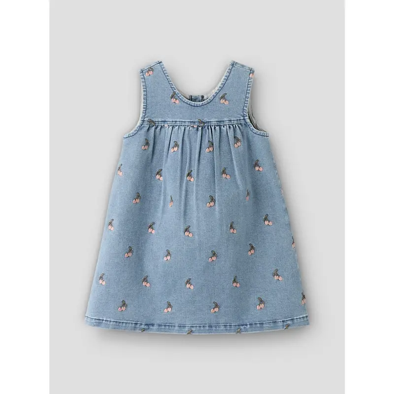 Lil'atelier Medium Blue Denim Cherry Nmfdeva Dnm Emb Spencer 2024-Es Lil 4