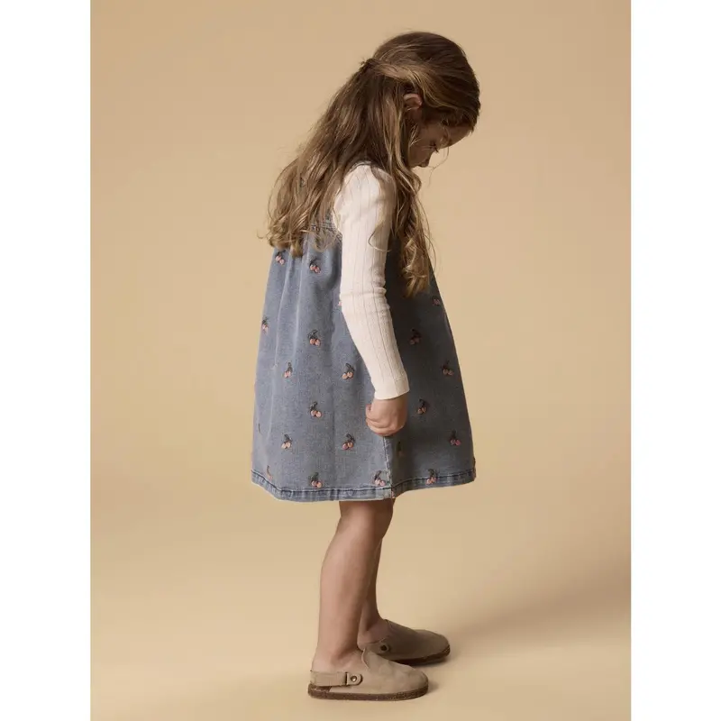Lil'atelier Medium Blue Denim Cherry Nmfdeva Dnm Emb Spencer 2024-Es Lil 5