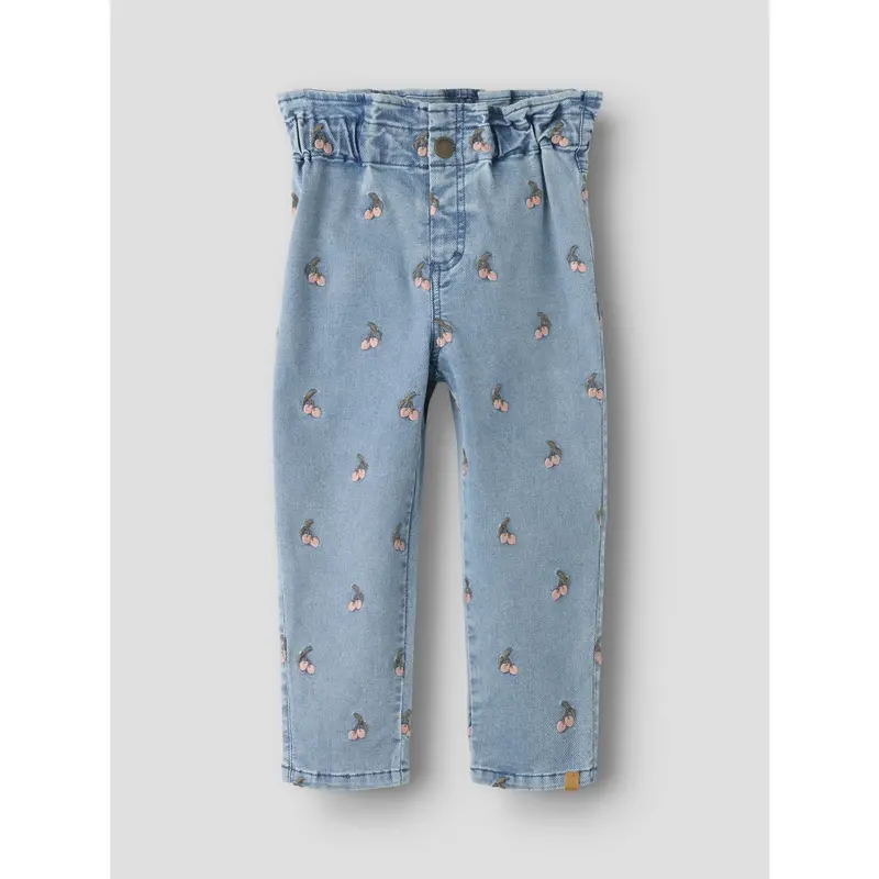 Lil'atelier Medium Blue Denim Cherry Nmfdeva Loose Emb Jeans 2024-Es Lil 3