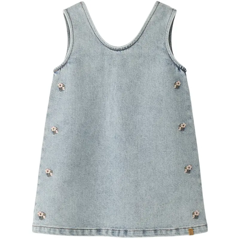 Lil'atelier Medium Blue Denim Flower Emb Nmfdarlee Doa Dnm Spencer 4499-Se Lil 1