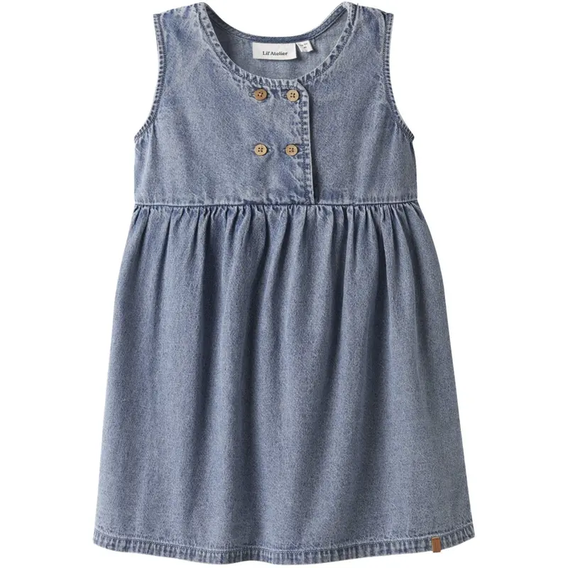 Lil'atelier Medium Blue Denim Nmftaya Sl Dnm Spencer 1166-Fd Lil 1