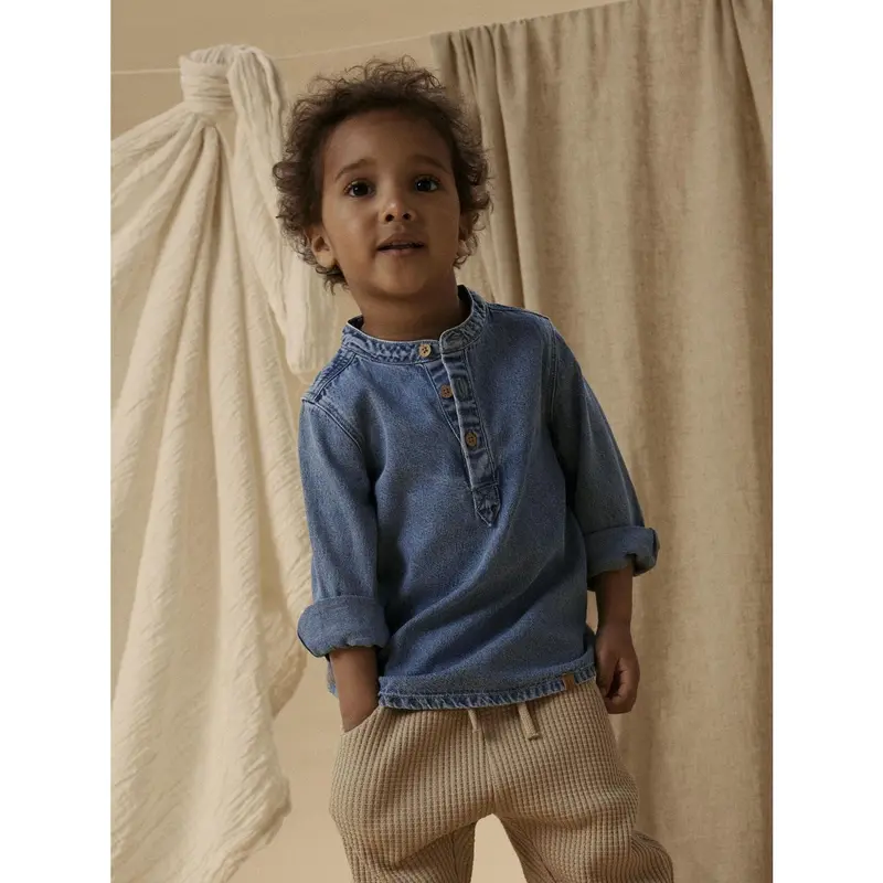 Lil'atelier Medium Blue Denim Nmmtaya Ls Loose Dnm Skjorte 1166-Fd Lil 3