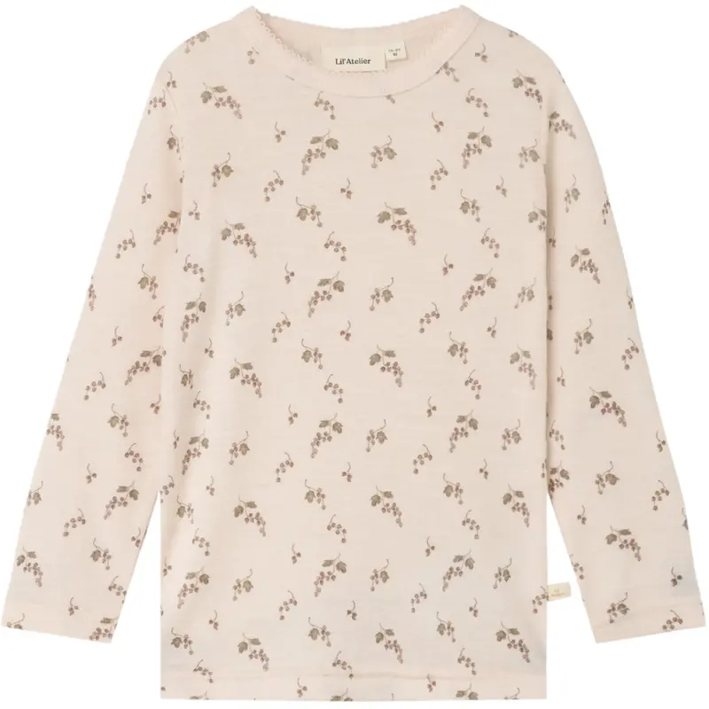 Lil'atelier Morganite Berry Nmfnoel Nia Uld Ls Slim Top Lil 1