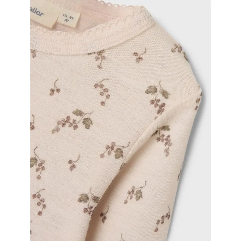Lil'atelier Morganite Berry Nmfnoel Nia Uld Ls Slim Top Lil 3