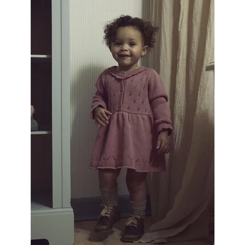 Lil'atelier Nostalgia Rose Nbframla Lia Ls Strik Kjole Lil 2