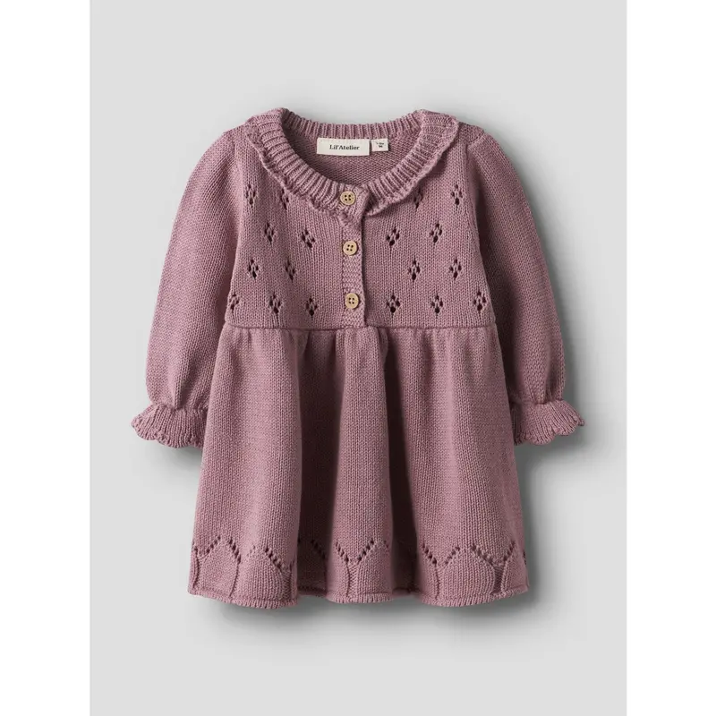 Lil'atelier Nostalgia Rose Nbframla Lia Ls Strik Kjole Lil 4