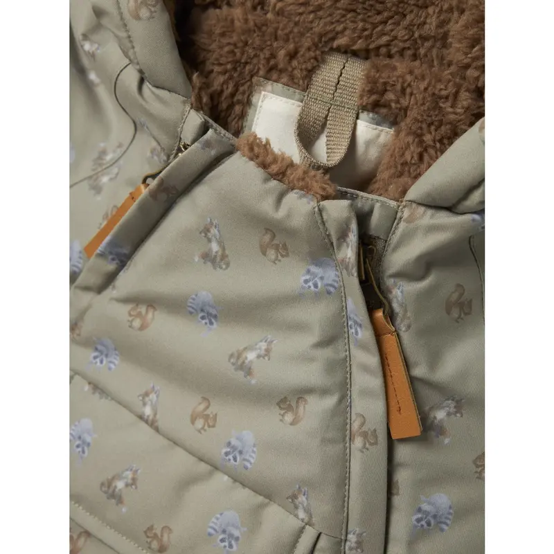 Lil'atelier Overland Trek Animals Nbmlasnow05 Jkt Aop Fo Lil 4