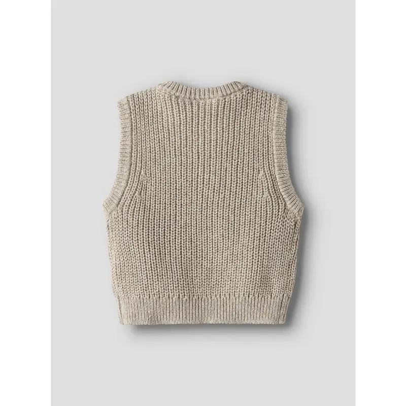 Lil'atelier Oxford Tan Melange Nbmrokko Strik Vest Lil 2