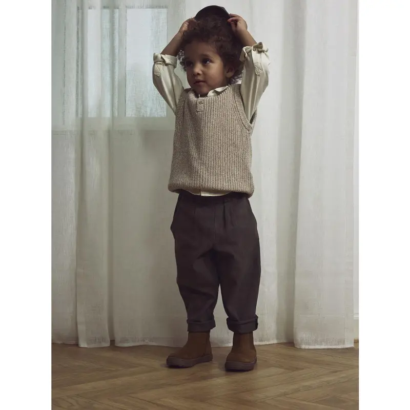 Lil'atelier Oxford Tan Melange Nmmrokko Strik Vest Lil 2