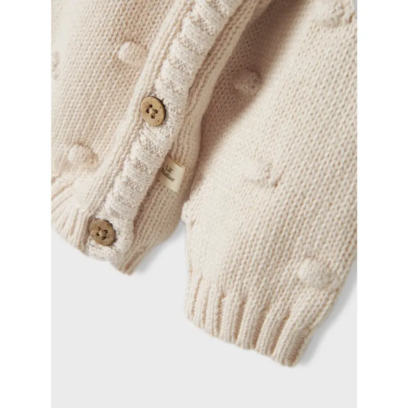 Lil'atelier Pastel Parchment Nbfgable Ls Slå-Om Strik Lil 2