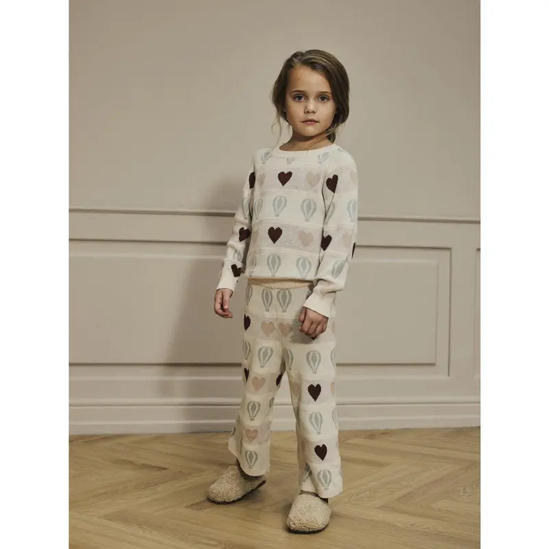 Lil'atelier Pastel Parchment Nmflamai Wide Strik Ancle Bukser Lil 2