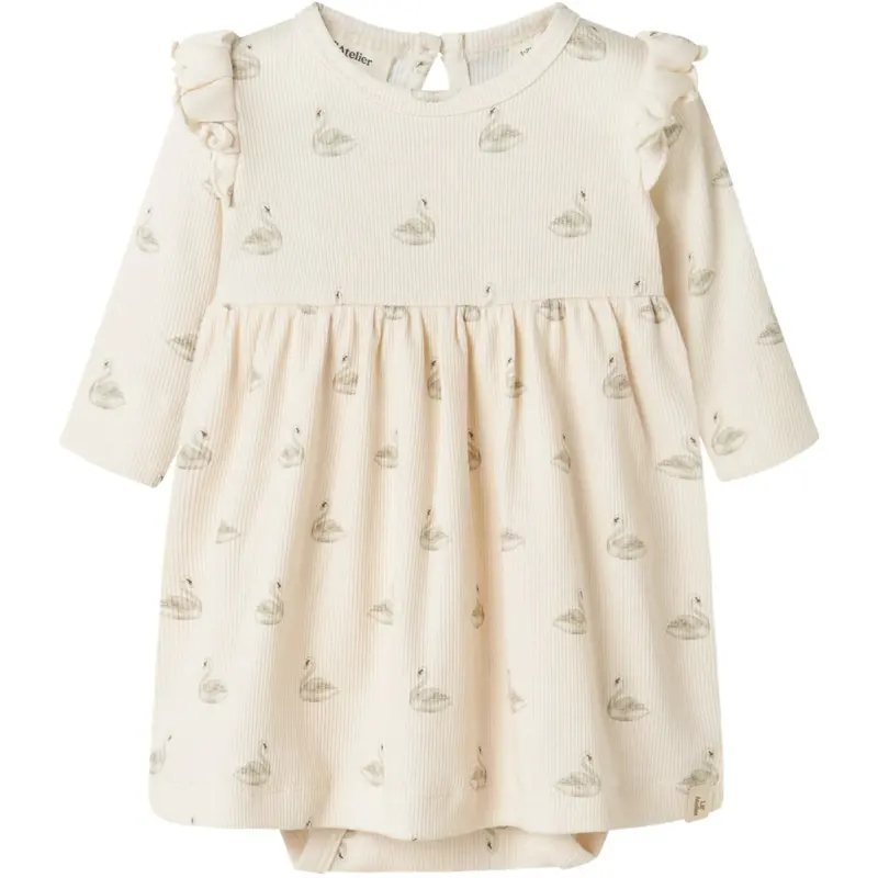 Lil'atelier Pastel Parchment Swan Nbfgavo Ege Ls Body Kjole Lil 1
