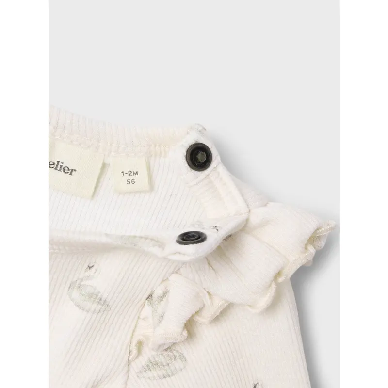 Lil'atelier Pastel Parchment Swan Nbfgavo Eko Ls Slim Body Lil Noos 2
