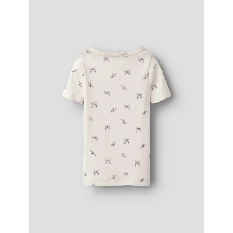 Lil'atelier Peach Blush Butterfly Gayo Sig Slim T-Shirt 3