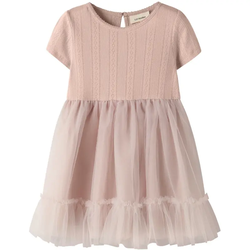 Lil'atelier Peach Whip Nmffanella Ss Tyl Kjole Lil 1