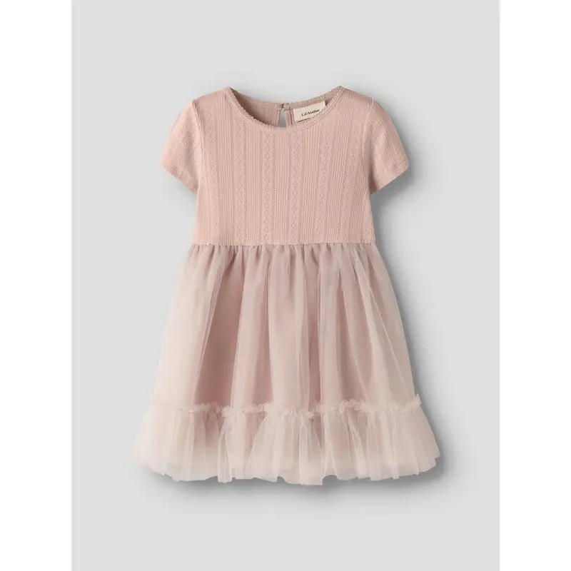 Lil'atelier Peach Whip Nmffanella Ss Tyl Kjole Lil 4